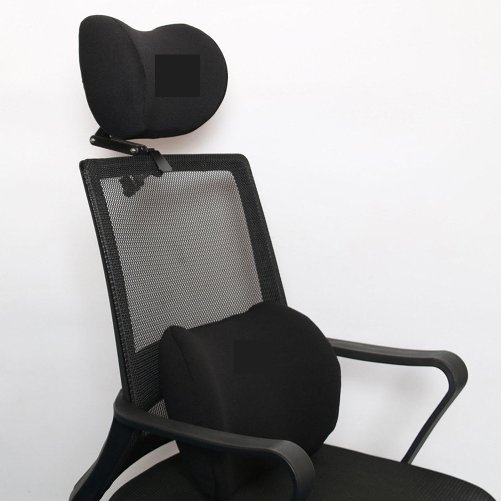 Verstellbare KopfstüTze Stuhl-Nackenkissen, ergonomisches Stuhl-Kopfstützenkissen, Stuhl, universell, atmungsaktiv, langlebig, for Computer, Bürostuhl, Zubehör(Foam)