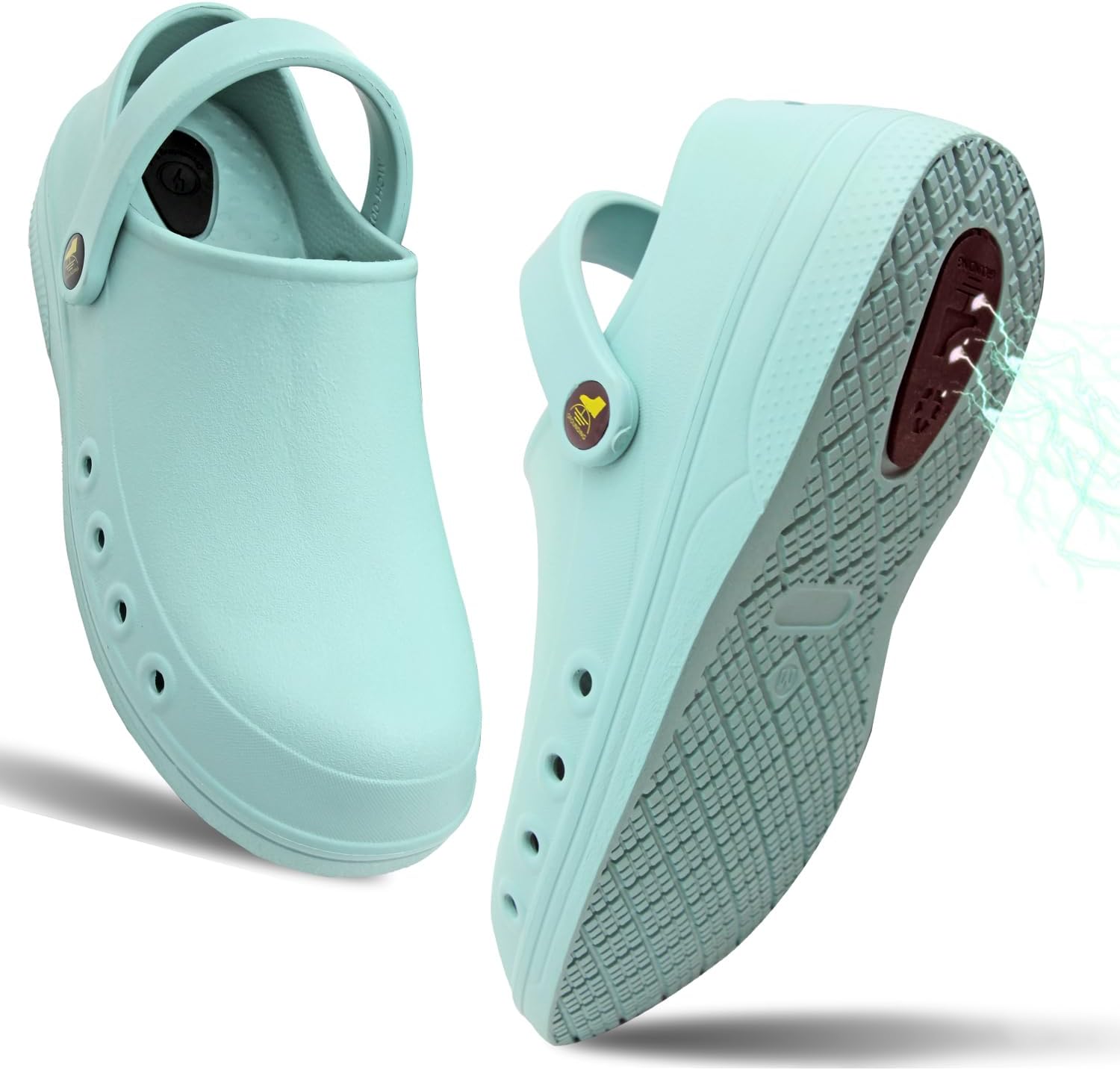 earthinglifeGrounding Clogs with Adjustable Strap Super Soft Graphene Enhanced Rubber Grounding Footwear for Men Women