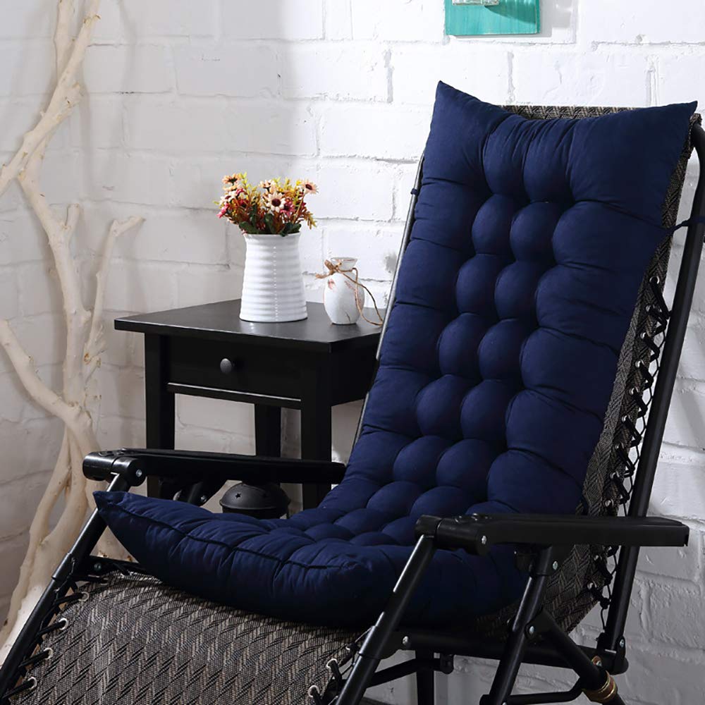 Colchón tumbona acolchada Ruby Lil reclinable con tejido azul resistente de 155x48cm