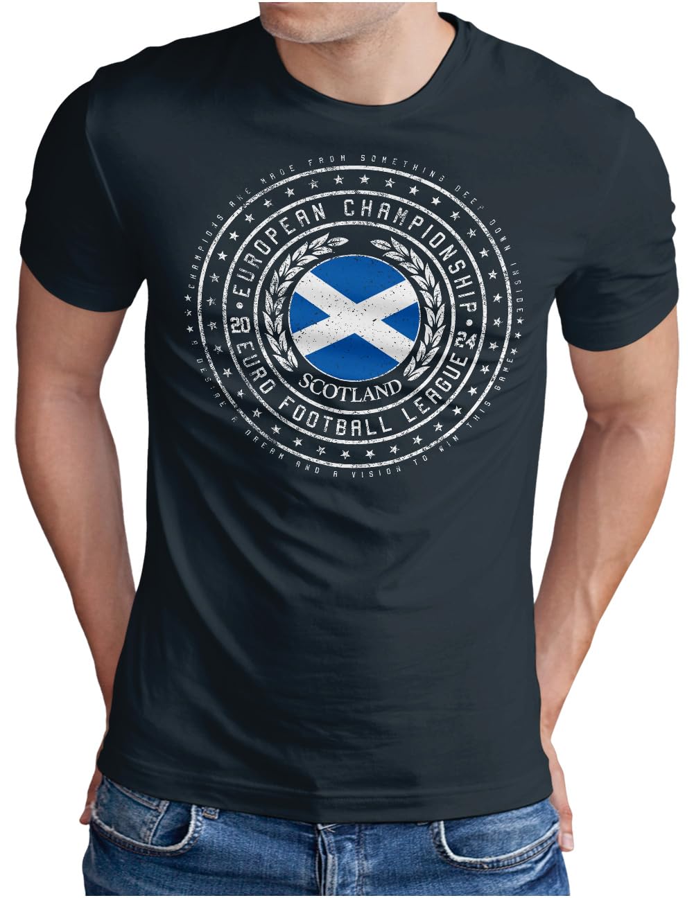 OM3Scotland T-Shirt | Men's | Scotland Team Shirt Flag Football European Championship Fan Shirt | S - 5XL