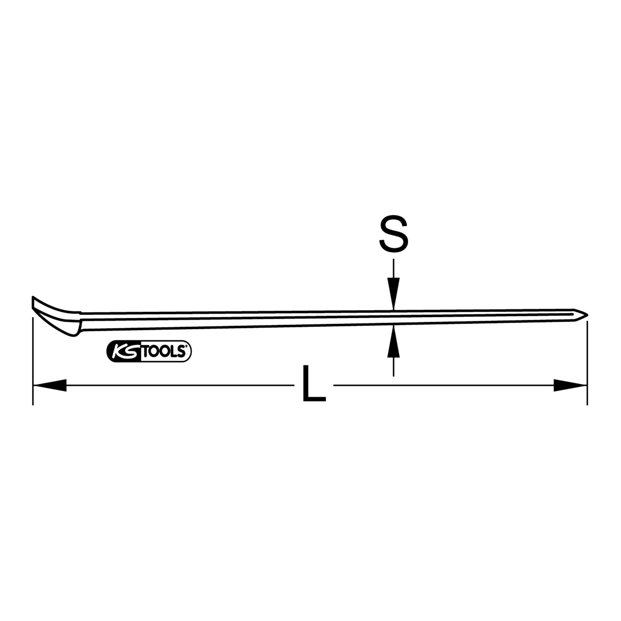 US PRO Tools Brechstange – 61 Cm, EN9-Stahl, Sechskant-Profil, 1,7 Kg