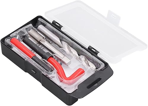 Miniatura 7 de Kit de reparación de roscas M14x1.0.197 in 15pcs un juego, kit de reparación de helicoidales de acero inoxidable HSS sólido HSS Kit de reparación de