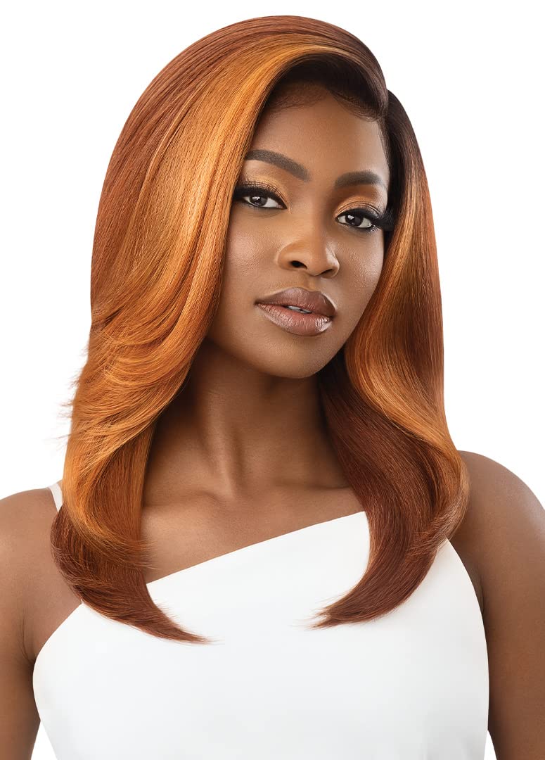 Outre Lace Front Wig Sleeklay Part Deep-C Lace Part VERNISHA (PLATINUM BLONDE 613)