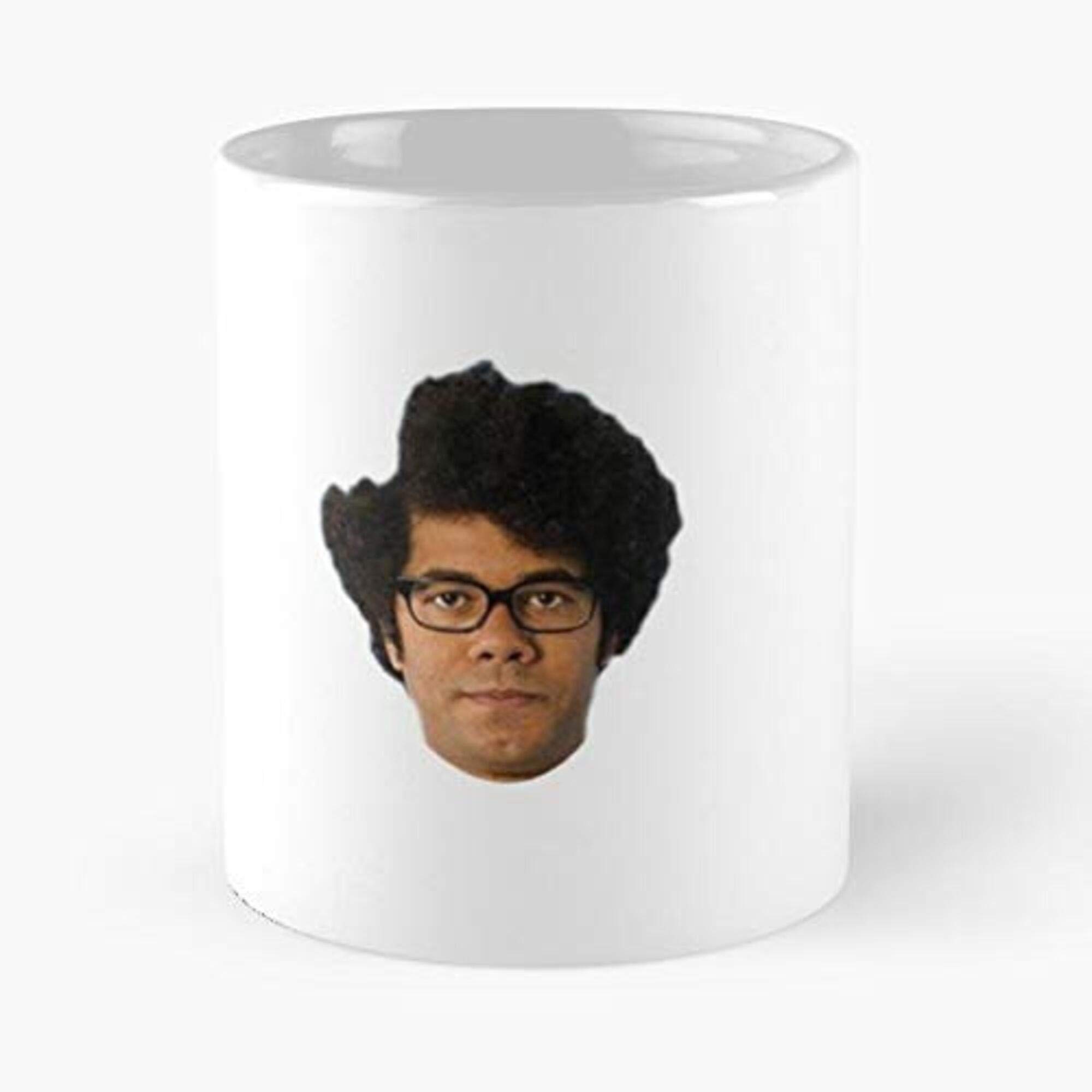 Crowd Richard Face Moss Maurice Ayoade Channel It 4 Best 11 Ounce Ceramic Mug Classic Mug for Coffee, Tea, Chocolate Or Latte V7VH