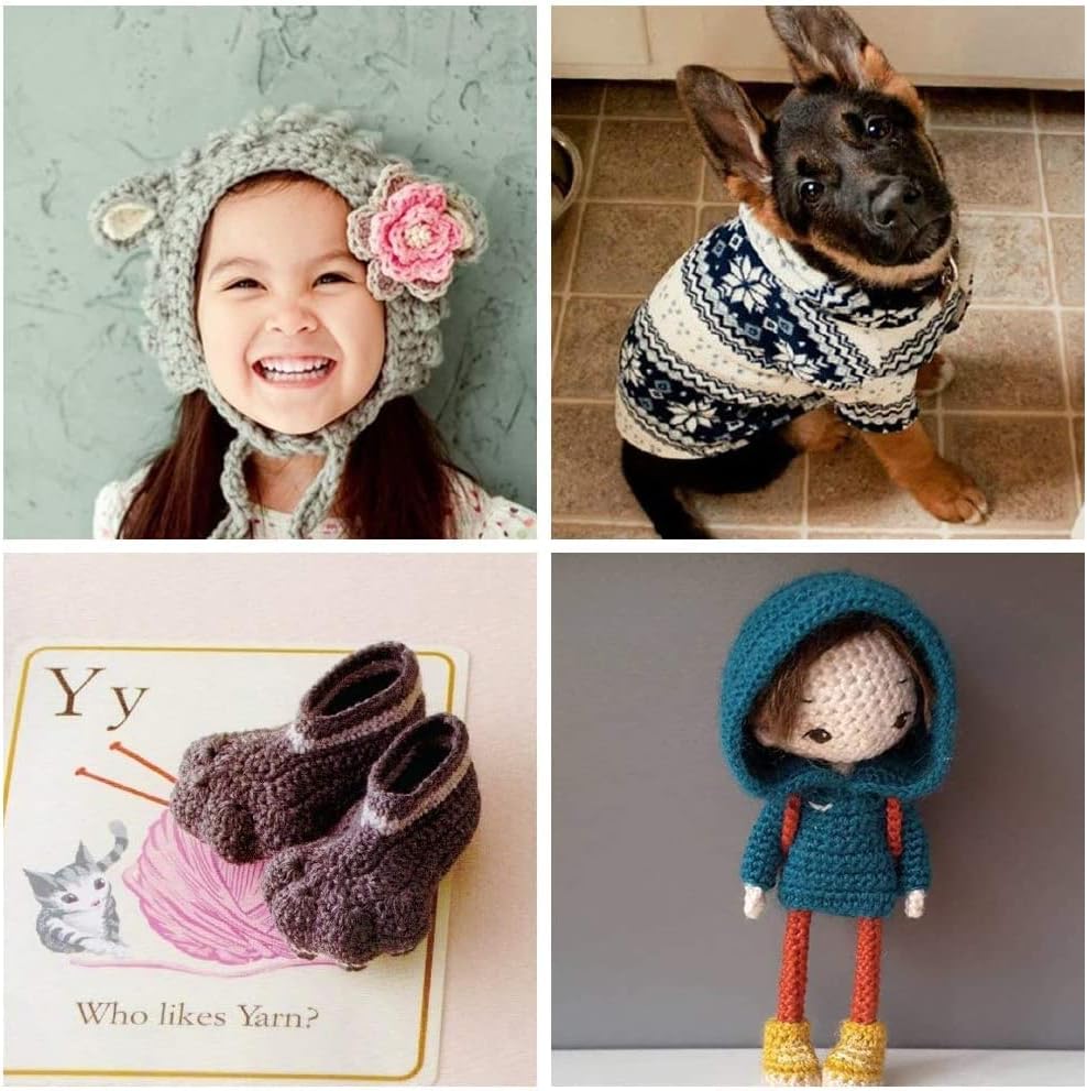 Miniatura 6 de Juego de agujas de tejer de ganchillo con mango de plástico ergonómico de 0.079 in, herramientas de tejido de hilo para entusiastas del ganchillo