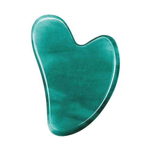 Sinikoro Herramienta facial Gua Sha - Piedra de jade natural Guasha herramienta de masaje raspado - Secreto de belleza asiática