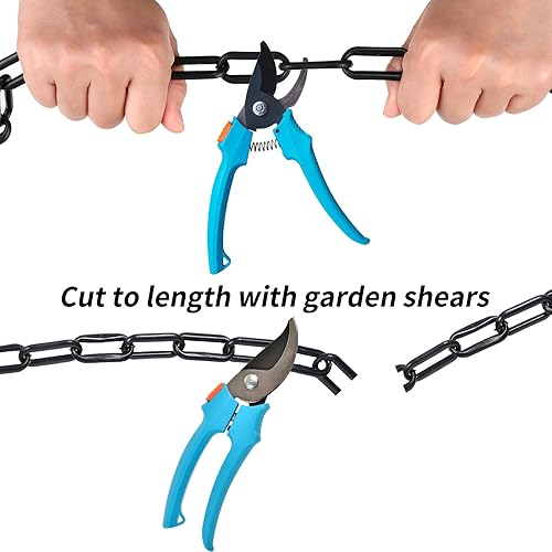 Miniatura 3 de Geelin Cadena de seguridad de plástico de 600 pies, resistente a la intemperie, decoración de valla con ganchos en S para zonas de control de