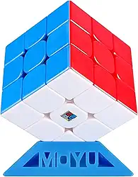 Moyu RS3M 2020 3x3 Magnetic Cube, Stickerless Adjustable Elasticity Magnetic Budget Cube, MFJS CubingClassroom Professional Cube Smooth & Fast Cube