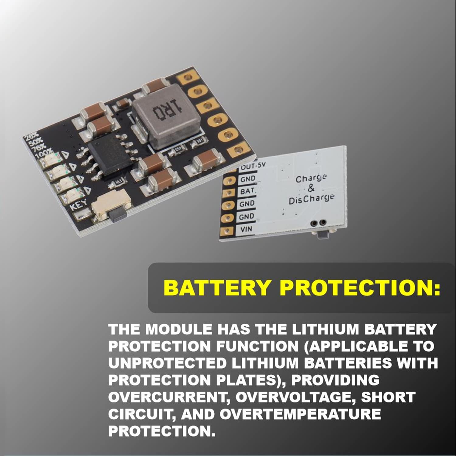 XIITIA 20-Pack Mini USB Type-C Lithium Battery Charger Boards - 3.7V To 4.2V Charging Module With Protection Circuit - View #3