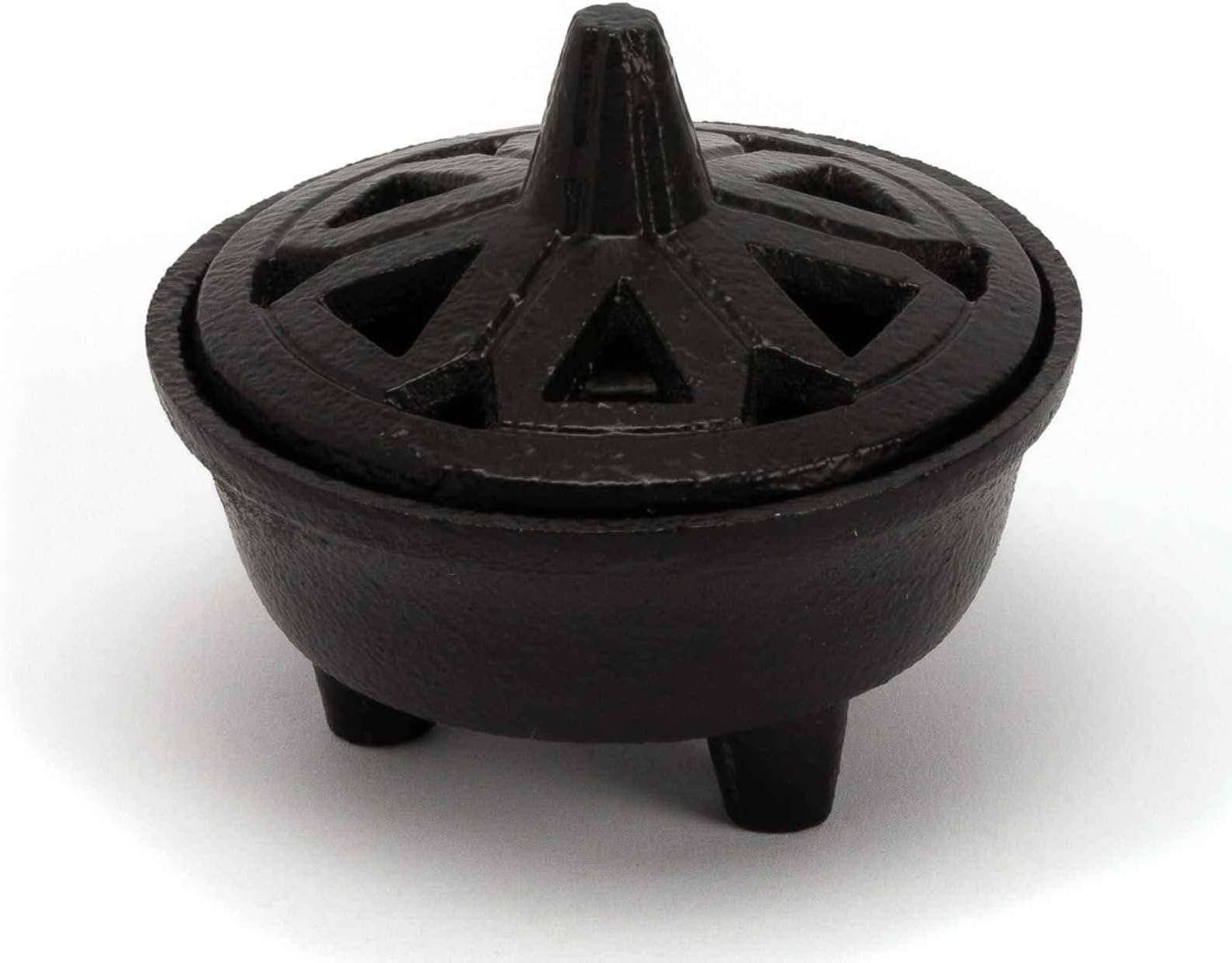 Native Spirit Traditional Cast Iron Incense Burner - Lotus Design, beatifull, Heavy Quality