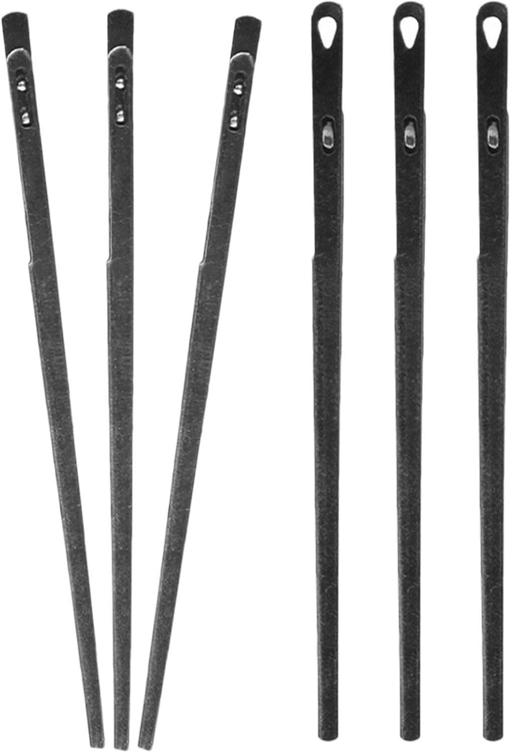 DEARMAMY 6pcs Leatherworking Sewing Needles Set with Single and Double Hole Metal Lacing Needles for Hand Stitching Leathercraft Projects and Bracelet Making