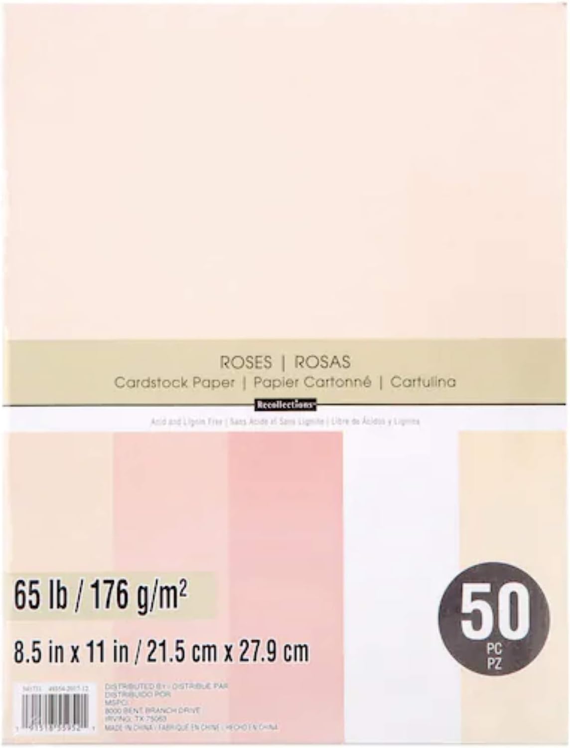 Cardstock Paper, 8 1/2 X 11 Roses - 50 Sheets
