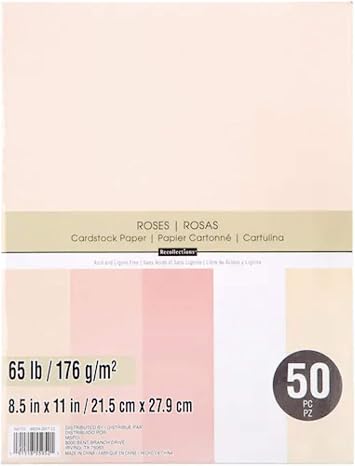 Recollections Cardstock Paper, 8 1/2 X 11 Roses - 50 Sheets