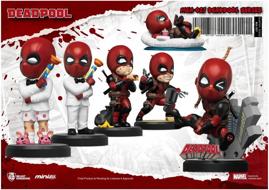 Beast Kingdom Deadpool Series MEA-027 Mini Egg Attack Figure 6-Piece Figure Set, Multicolor