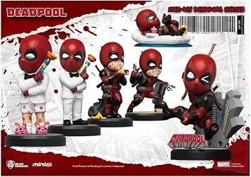 Beast Kingdom Deadpool Series MEA-027 Mini Egg Attack Figure 6-Piece Figure Set, Multicolor