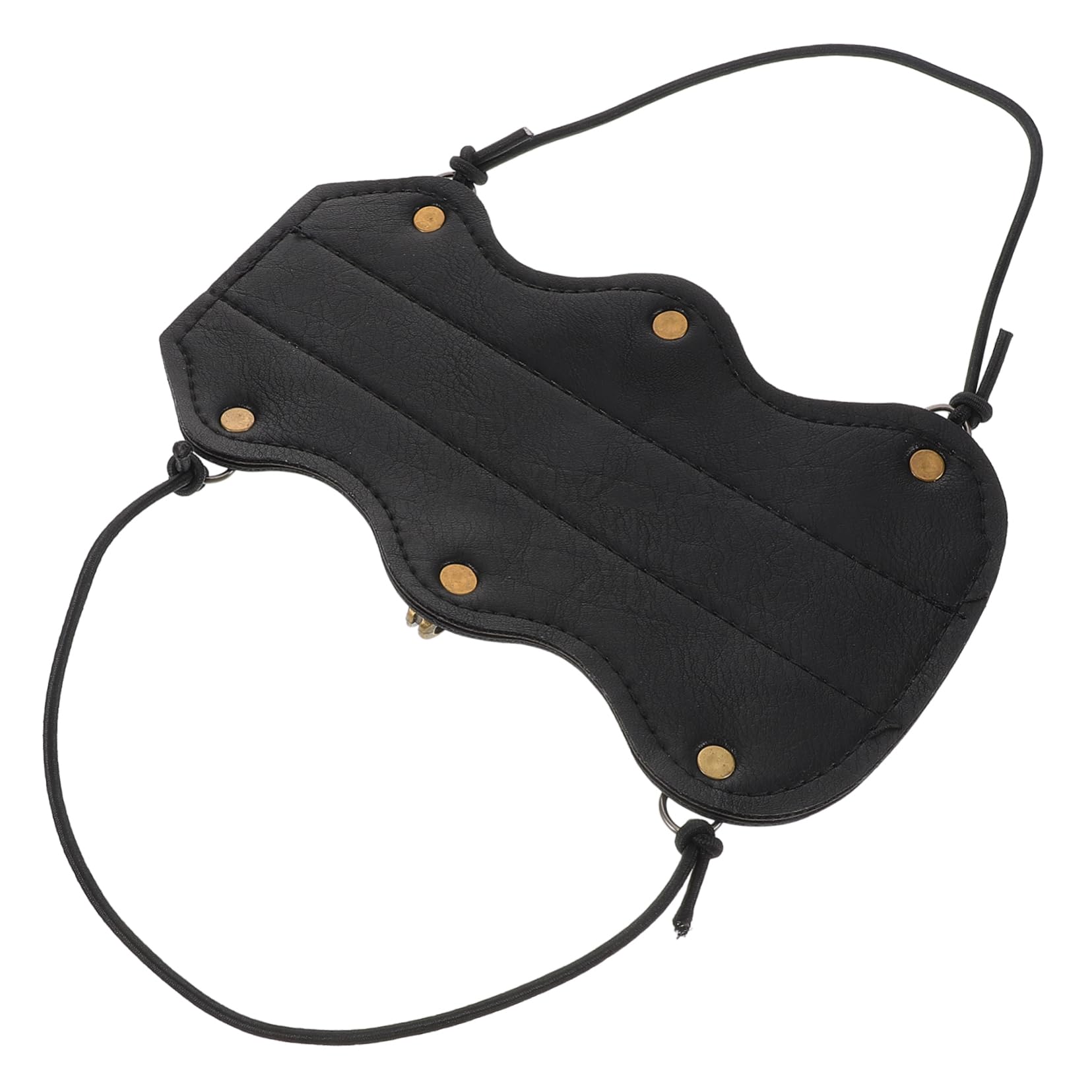 Mikikit Archery Arm Guard Light Weight Hunting Gloves Wrist Protector Bracers Arm Sleeves Medieval Medieval Fuzzy Wrist Guard Hobbit Costume Arm Gloves Leather Black