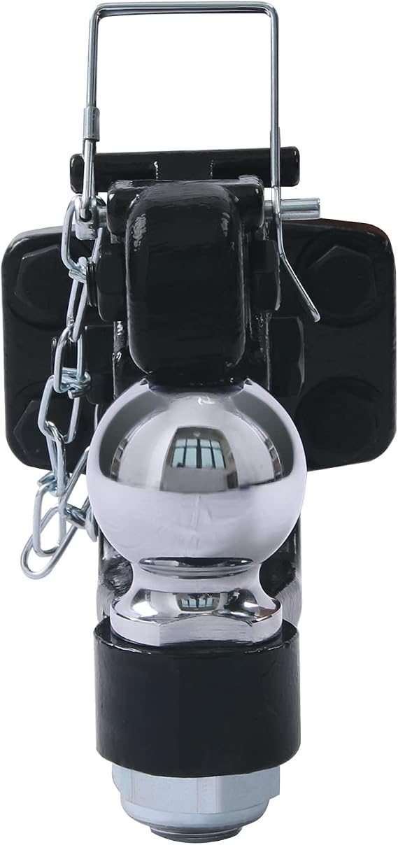 8-Ton Pintle Hitch Receiver with 2Hitch Ball, Pintle Hook, 16k LBS | Combination Hitch, 16,000 lbs