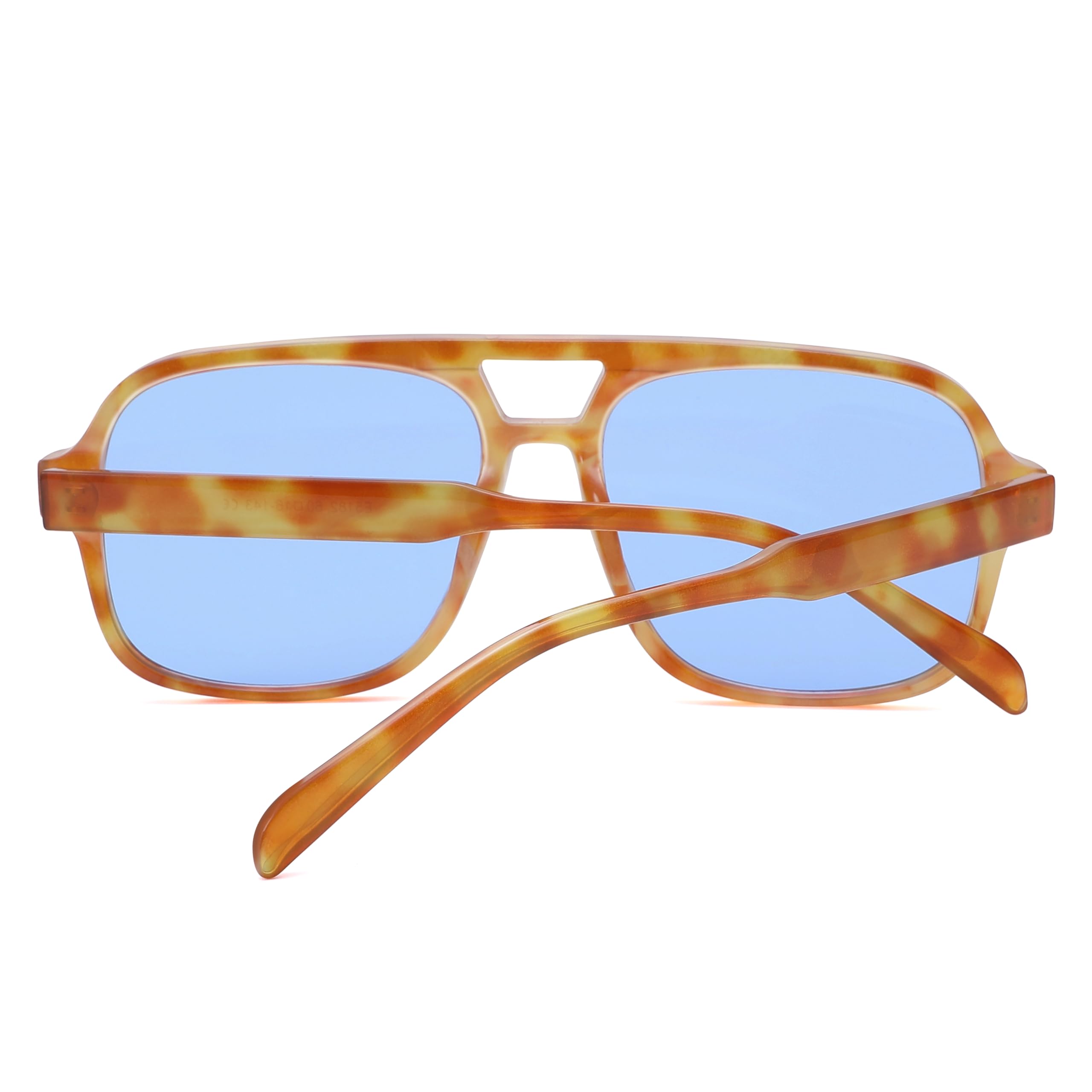 Retro Piloten-Sonnenbrille für Damen und Herren, trendige quadratische 70er-Jahre-Sonnenbrille, UV400-Schutz