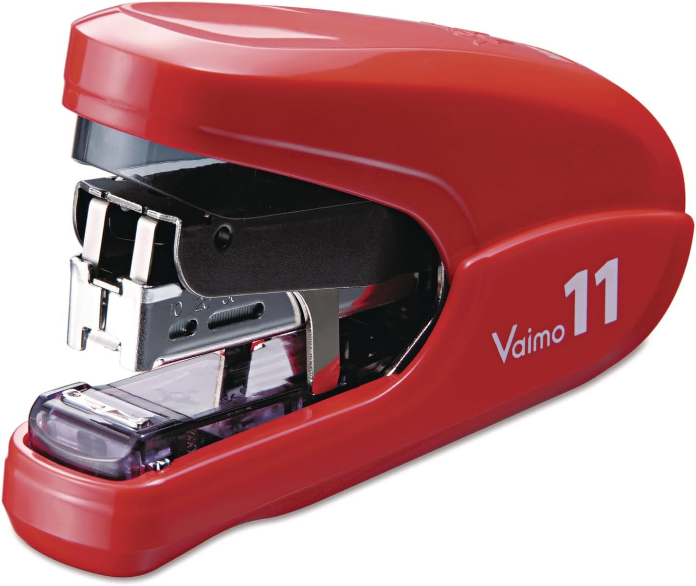 Max HD11FLKRD Flat Clinch Light Effort Stapler, 35-Sheet Capacity, Red