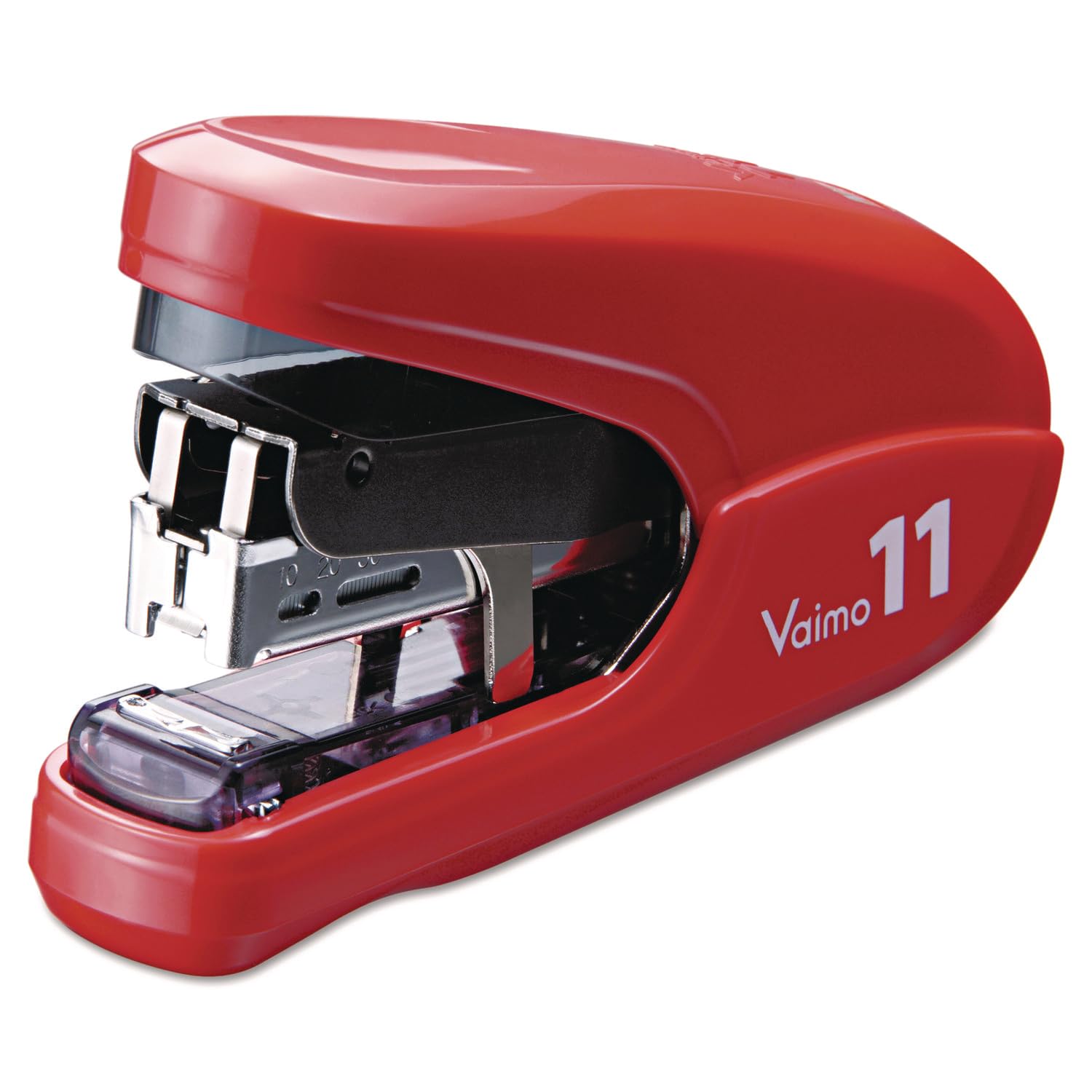 Max HD11FLKRD Flat Clinch Light Effort Stapler, 35-Sheet Capacity, Red