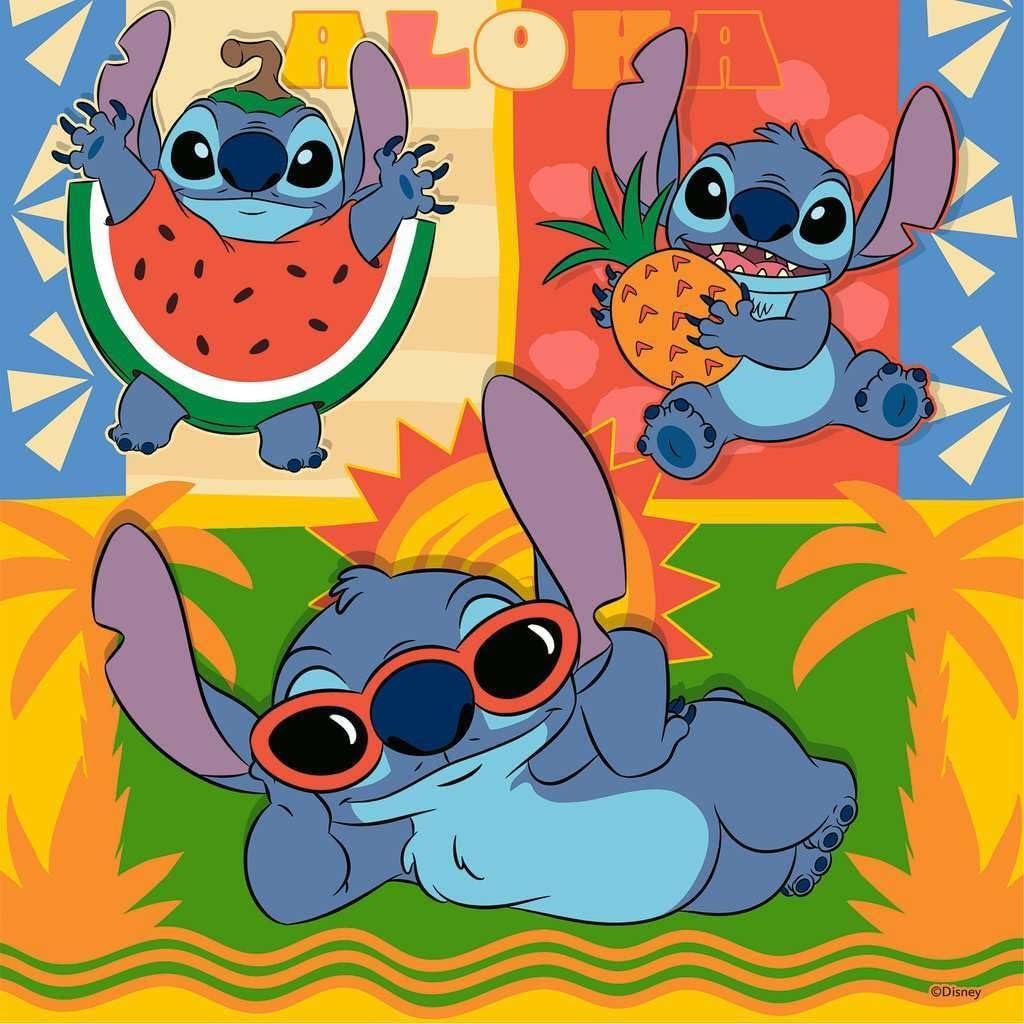 Ravensburger Disney Stitch Aloha! 3x49 Piece Jigsaw Puzzle Set