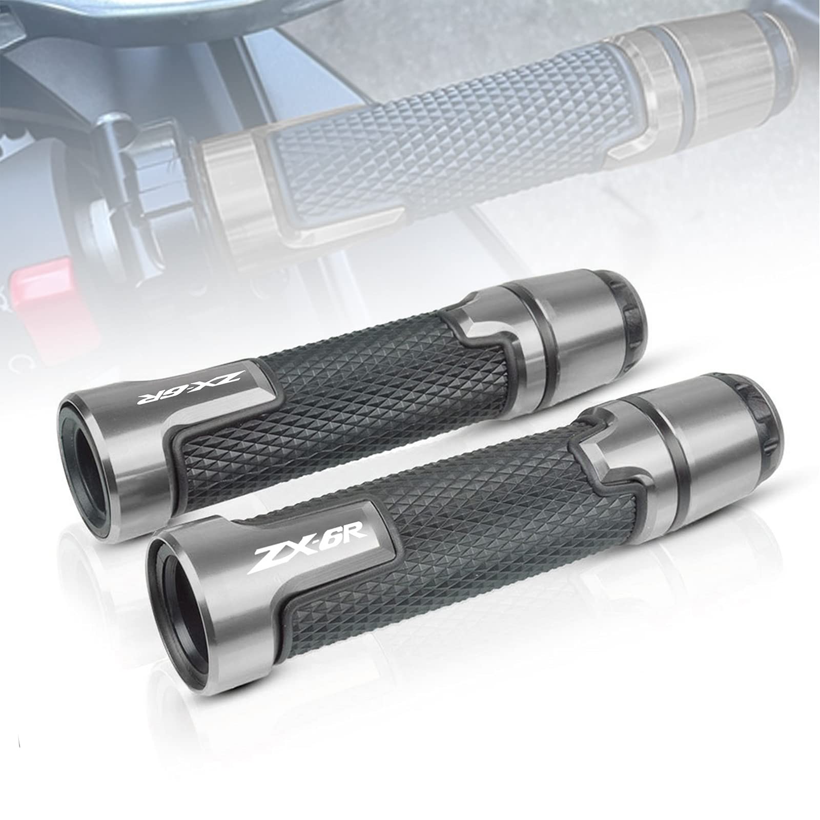 7/8'' 22mm Motorcycle CNC Aluminum Powersports Handlebar Grips