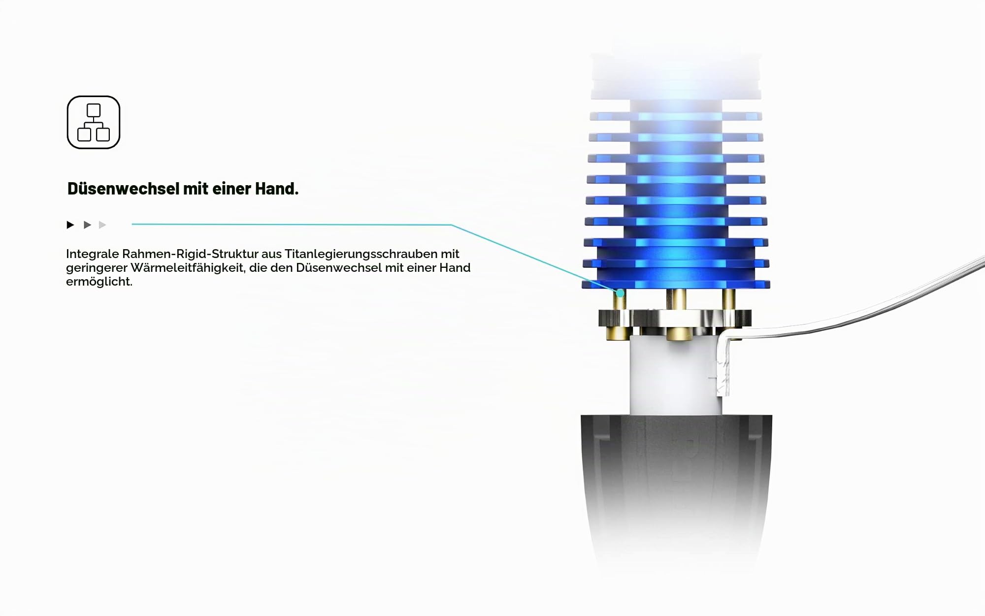Phaetus Rapido Hot-End High Flow - Blue