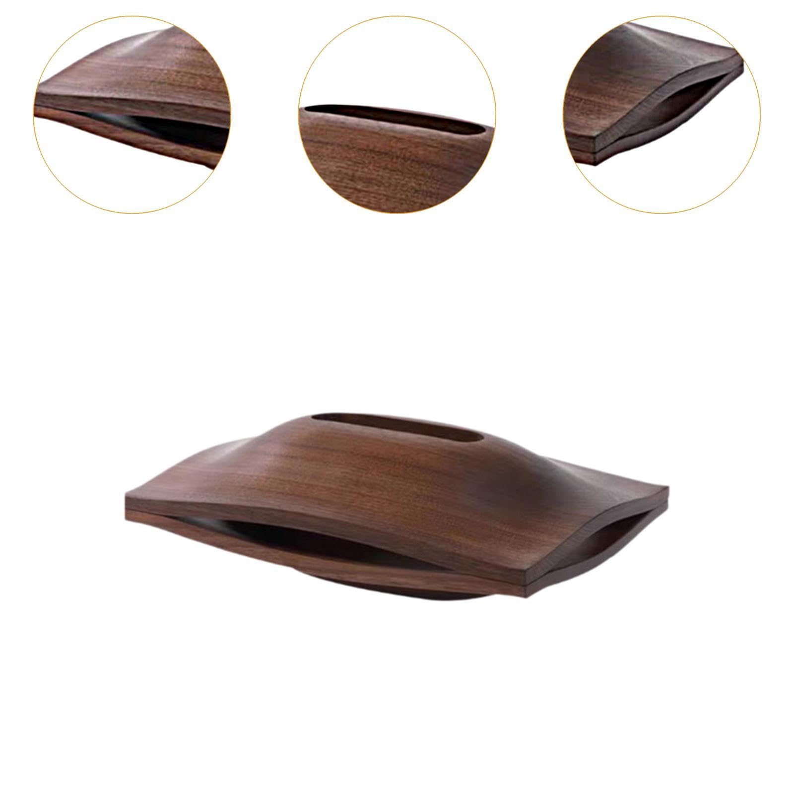 Servilletero de Madera, Organizador de Pañuelos, Caja para Mantel Individual Decorativa, Dispensador de Papel, Tamaño Compacto, Hecho de Madera Durade