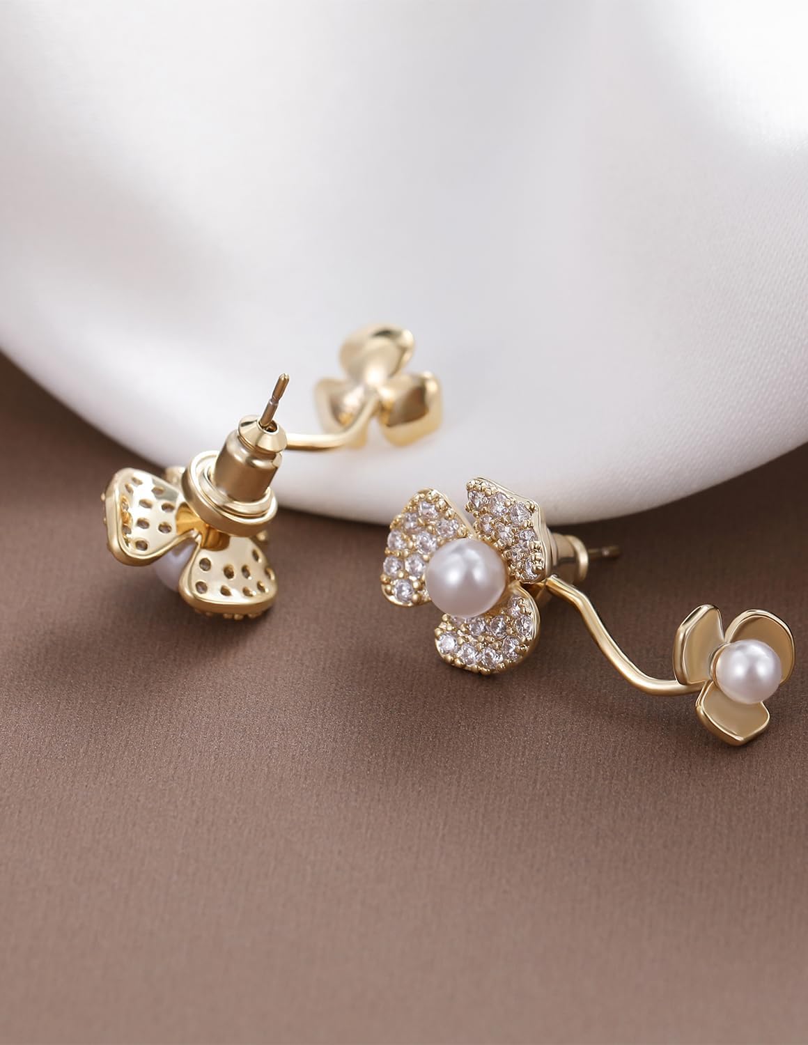 14k Gold Plated Pearl Drop Earrings for Women Jewelry - Image 6