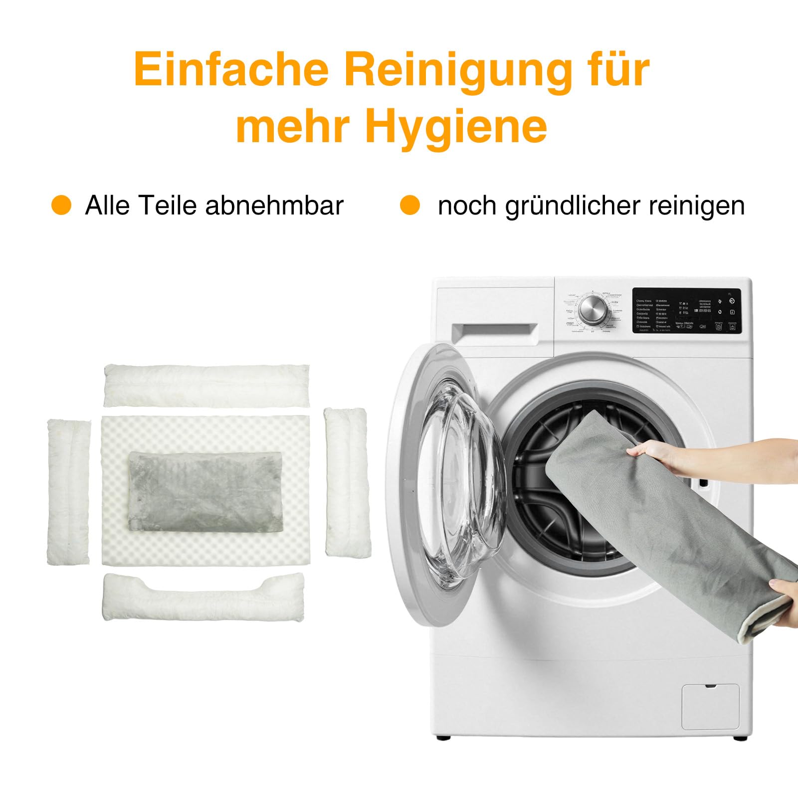 Zedelmaier Orthopädisches Hundebett für mittelgroße & Grosse Hunde, 109×74×26 cm, kratzfestes Hundekorb, Dicker Hundekissen, Hundekörbchen waschbar, ergonomisches Hundesofa mit abnehmbarem Bezug