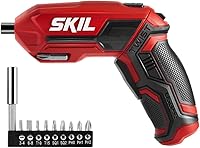 SKIL 4V Pivot Grip Cordless Screwdriver SD561802 - Adjustable Grip, Rechargeable Li-Ion, 9 Bits, LED Light