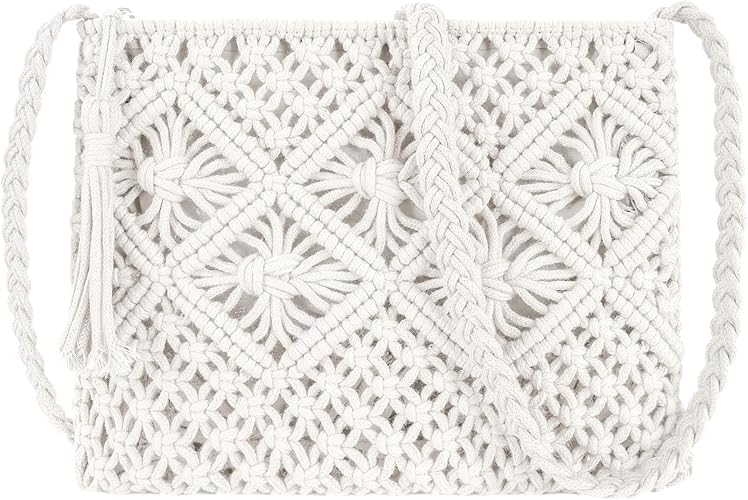 See full amazon price history chart for PARAH Women Beach Shoulder Bag Woven Crossbody Bag Cotton Crochet Handmade Satchel Handbag Purse Bag for Summer (White) PARAH Women Beach Shoulder Bag Woven Crossbody Bag Cotton Crochet Handmade Satchel Handbag Purse Bag for Summer (White) (B0DG5SCRVN) Amazon Price History, Amazon Price Tracker