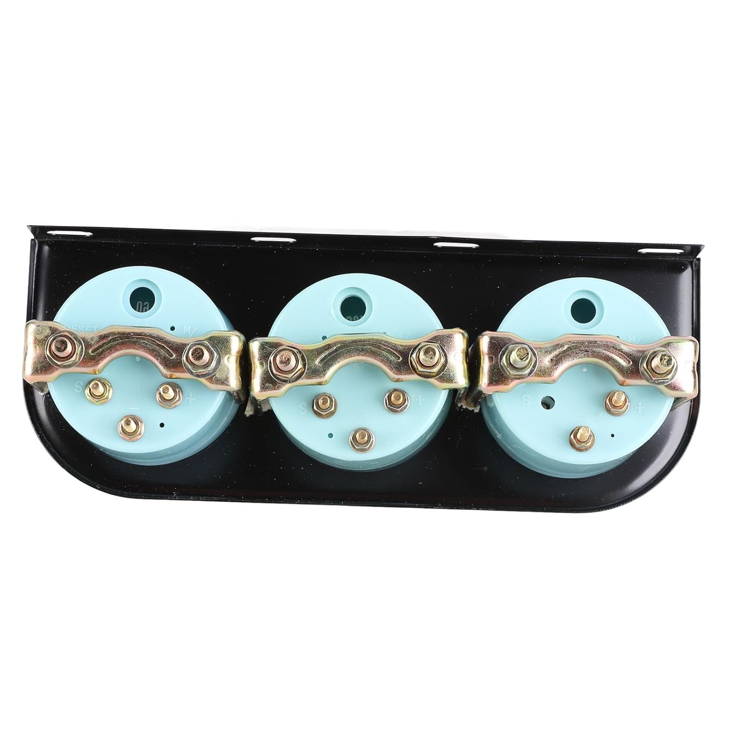 3 in Car Triple Gauge Kit Multifunctional Mechanical Voltmeter Temperature Oil Pressure Meter for DC12V Cars