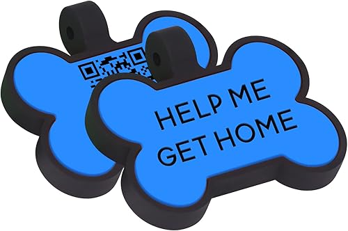 THELUCKYTAG Etiquetas de perro personalizadas mejoradas grabadas con código QR para perros, collar de gato, microchips  silenciador de silicona para