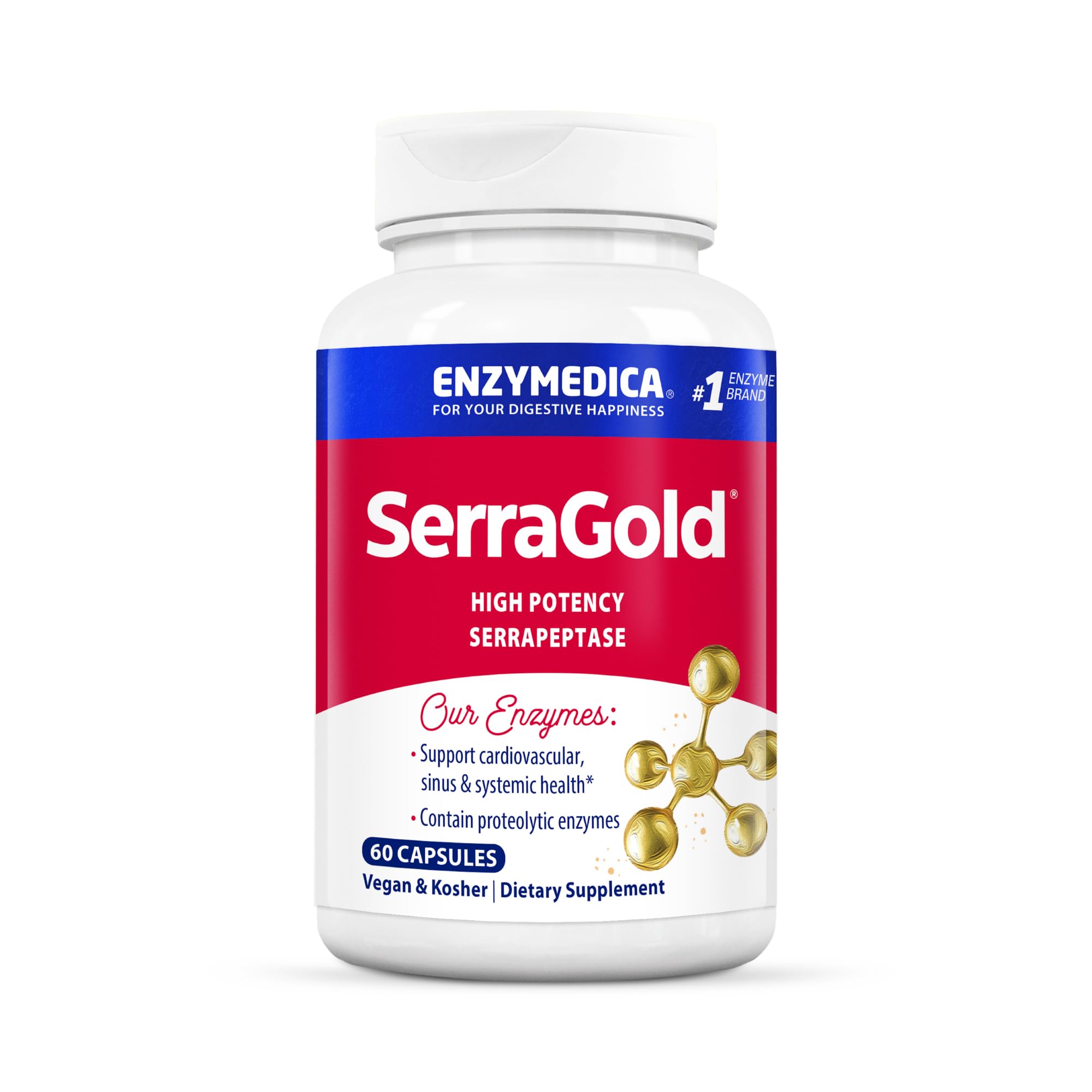 Amazon.com: Enzymedica, SerraGold, High-Potency Serrapeptase
