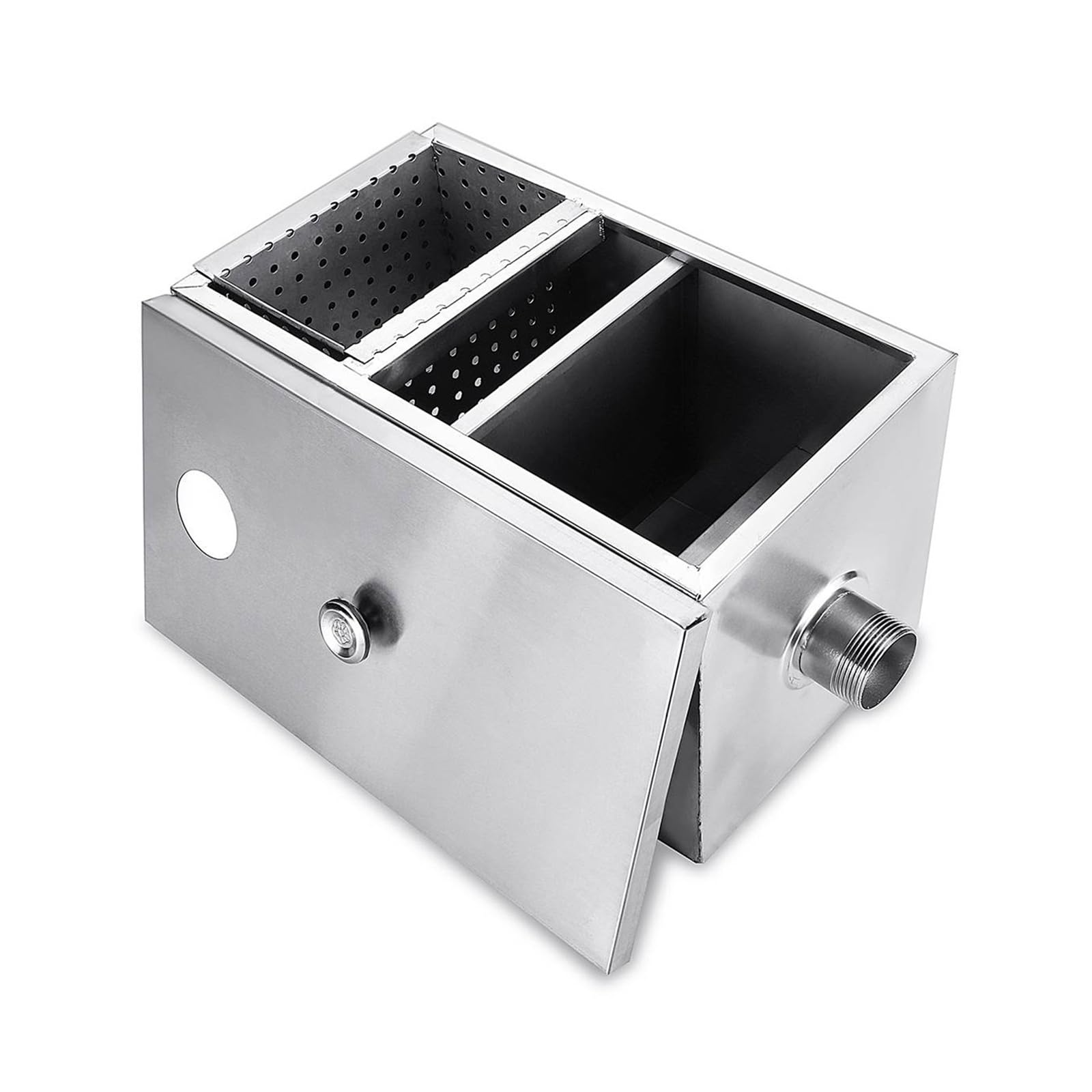 Trampa de grasa, Herramientas de tratamiento Trampa | de grasa de acero inoxidable de 8 lb Separador de aceite y agua for aguas residuales de cocinas de restaurantes