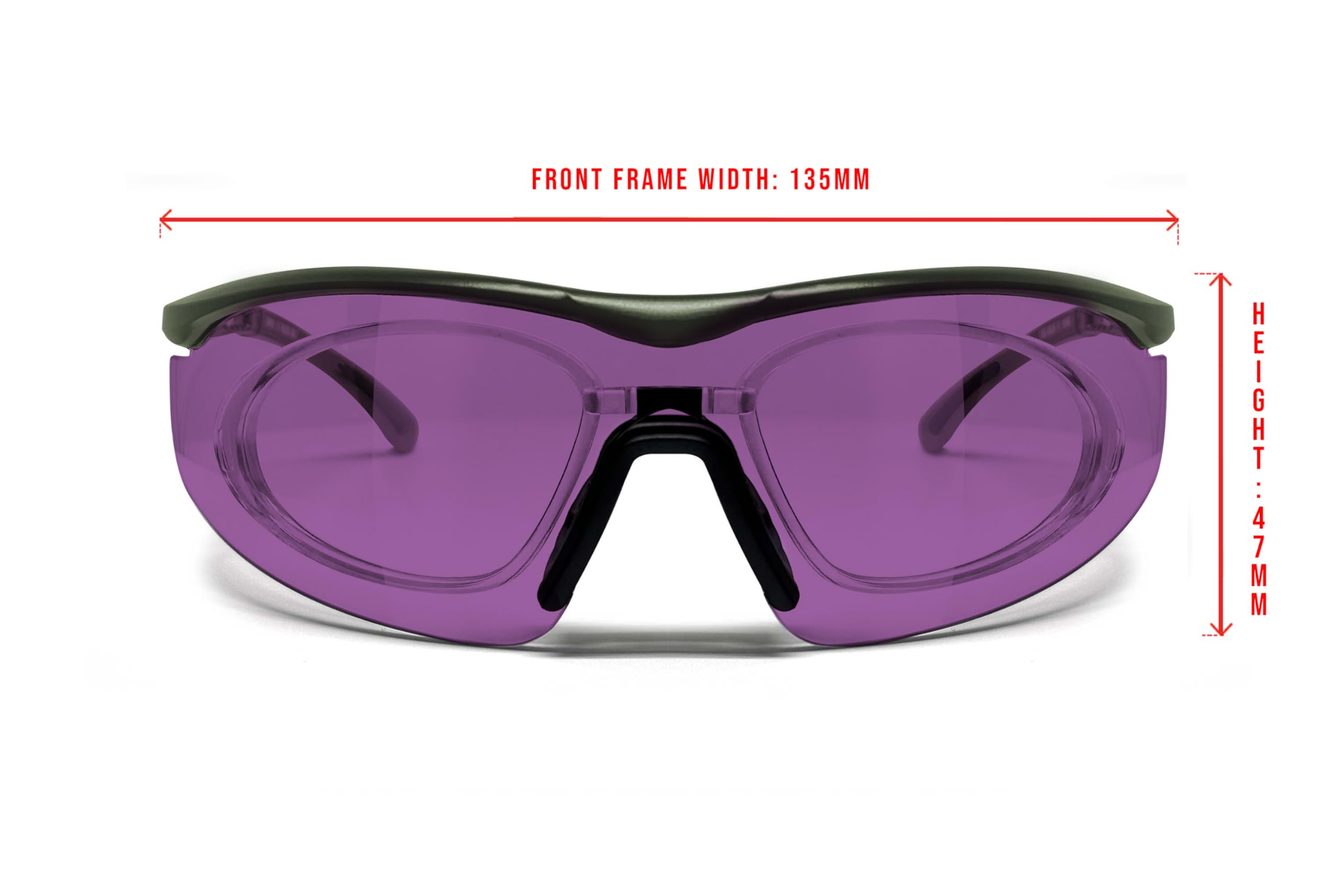Bertoni Lunettes de Tir Sportif Tactique avec 4 Verres Interchangeables de Protection Balistique avec Clip pour Verres Correcteurs – SH898 SOS