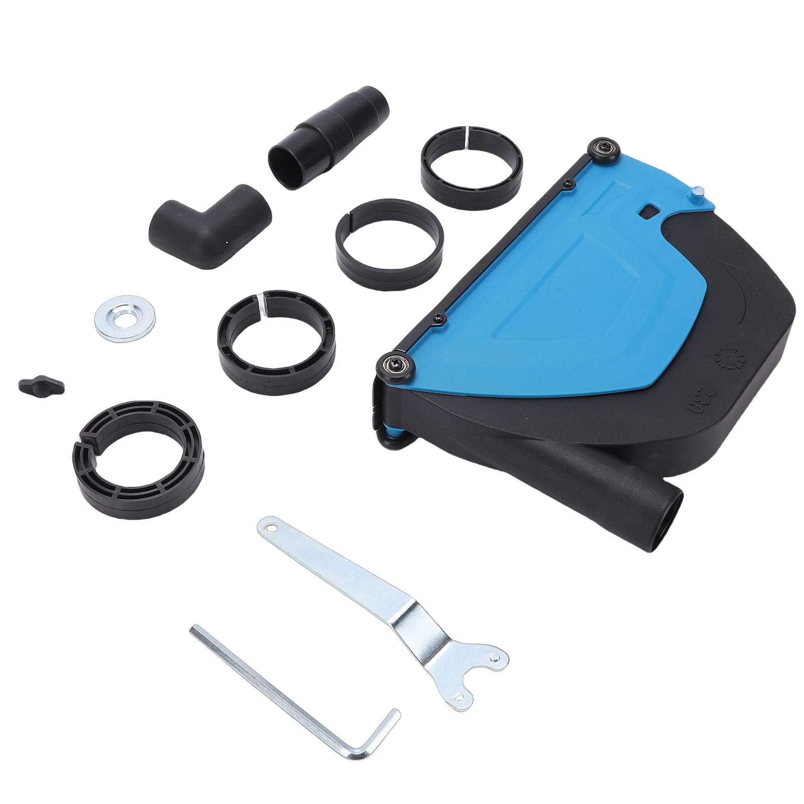 Buachois - Protector antipolvo para amoladora angular de 9 pulgadas, profundidad ajustable para tipo 180-230