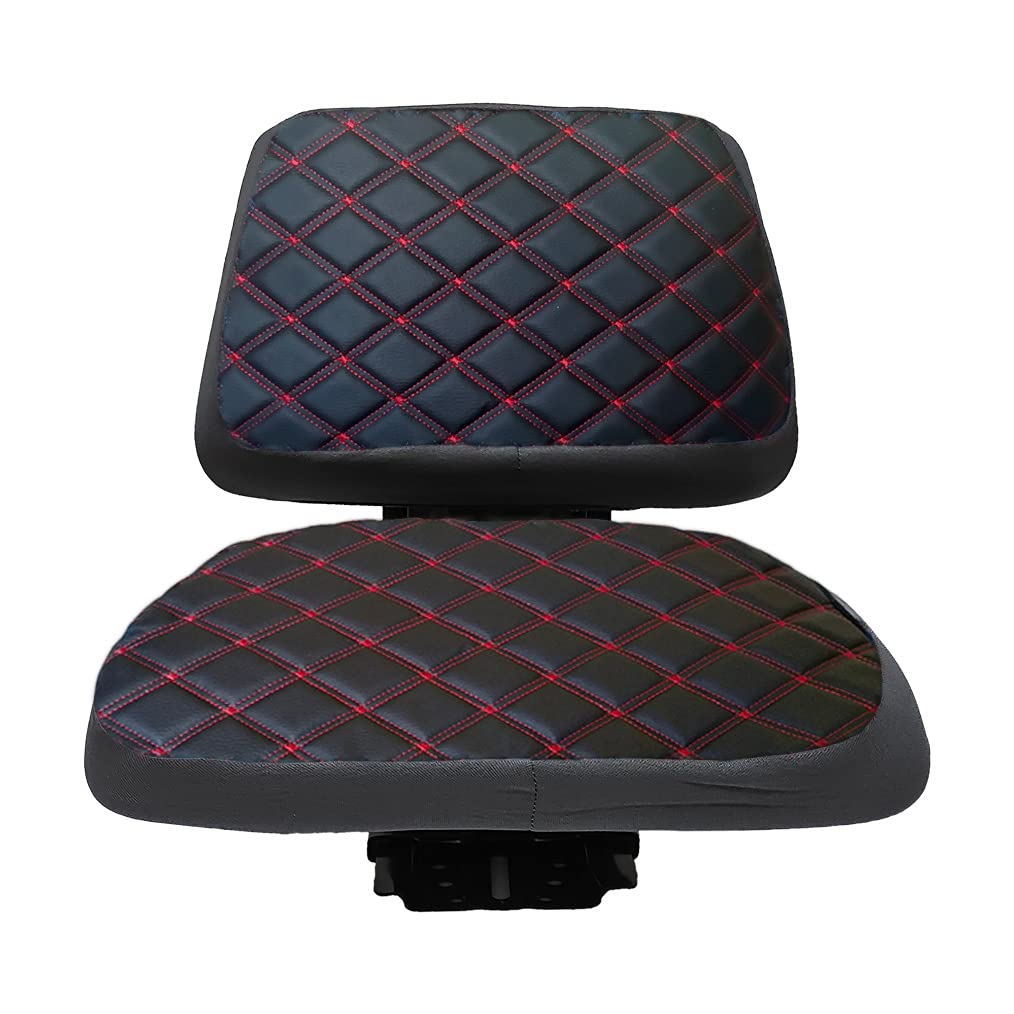 Strapazierfähiger universeller Traktor-Sitzbezug für Traktoren mit flachen Sitzen, Gabelstapler-Sitzbezug, Camuflage-Muster, 4 Farben (schwarzes gesteppter)