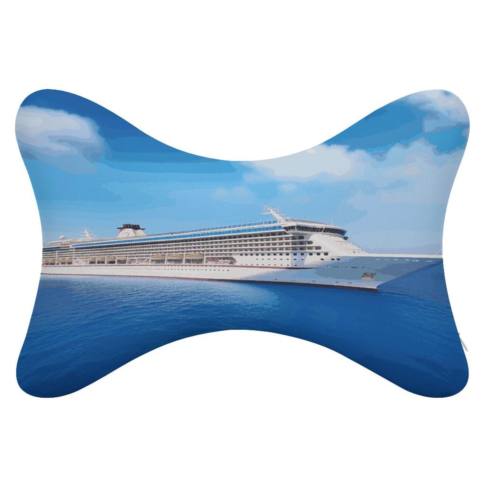 VstaDank - Cruise Car Neck Pillows, Set of 2, Ergonomic, Removable, Cervical Support Pillow, Fashion Cozy Bone Shaped Pillows, Soft Headrest Pillow:
