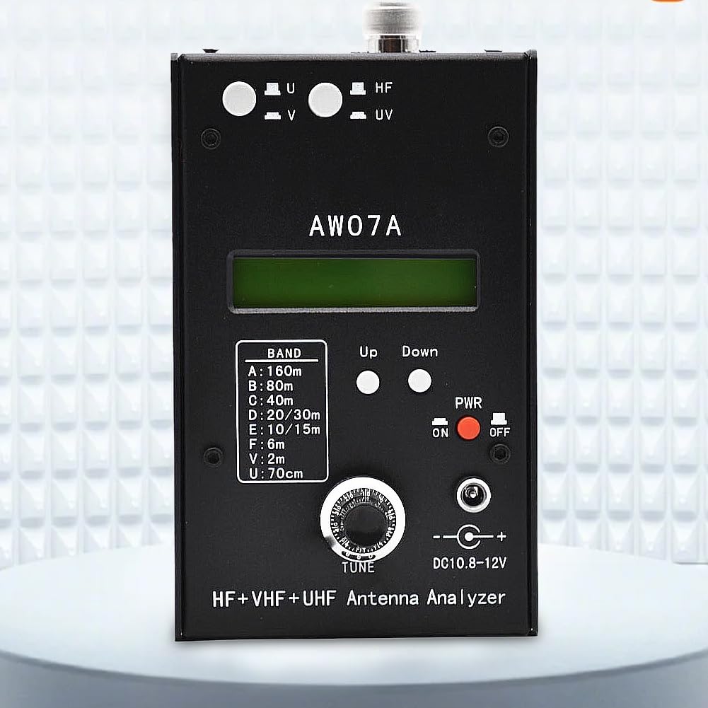 Misuratore SWR di Rete 1.0-9.99 HF/VHF/UHF AW07A Analizzatore di Antenna Multibanda 1.5-470MHz 160M HF+ Analizzatore di Spettro UV