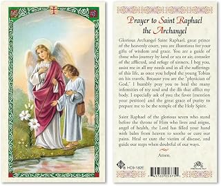 Prayer to St. Raphael the Archangel.Laminated 2-Sided Holy Card (3 Cards per Order)