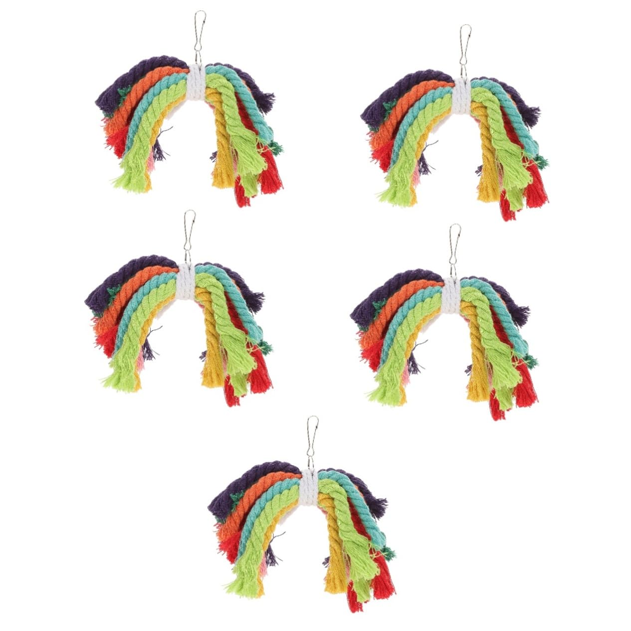 minkissy 5stücke Parakeet Baumwollseil Spielzeug Für Vögel Sicheres Kauspielzeug Für Papageien Wellensittiche Nymphensittiche Multifunktionale Vogelspielzeuge Mit Aufhängung Für