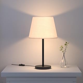 Divine Trends Pack Of 2 Black Table LED Lamp Modern Sleek 19 Inches Height Off White 10 Inches Lampshade For Bedroom, Beds... Price In India