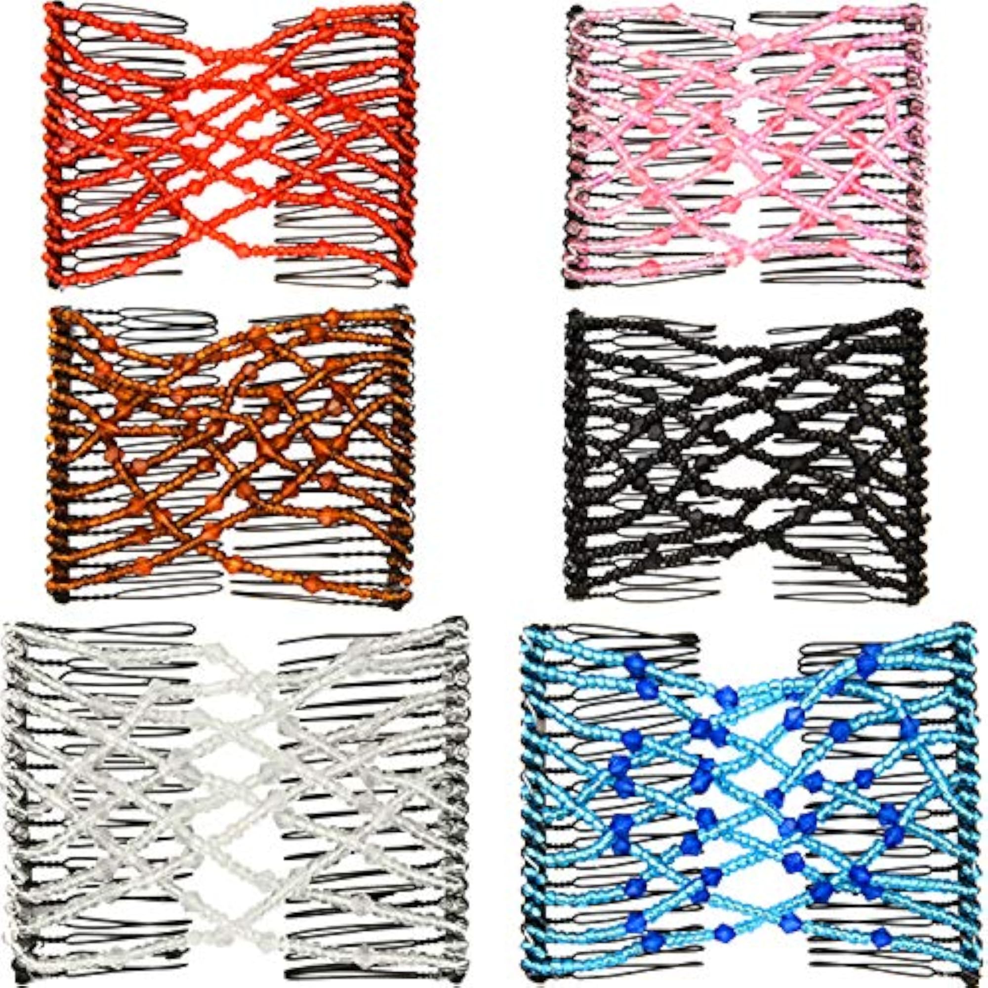 Beads Magic Elastic Stretchy Comb Double Clips