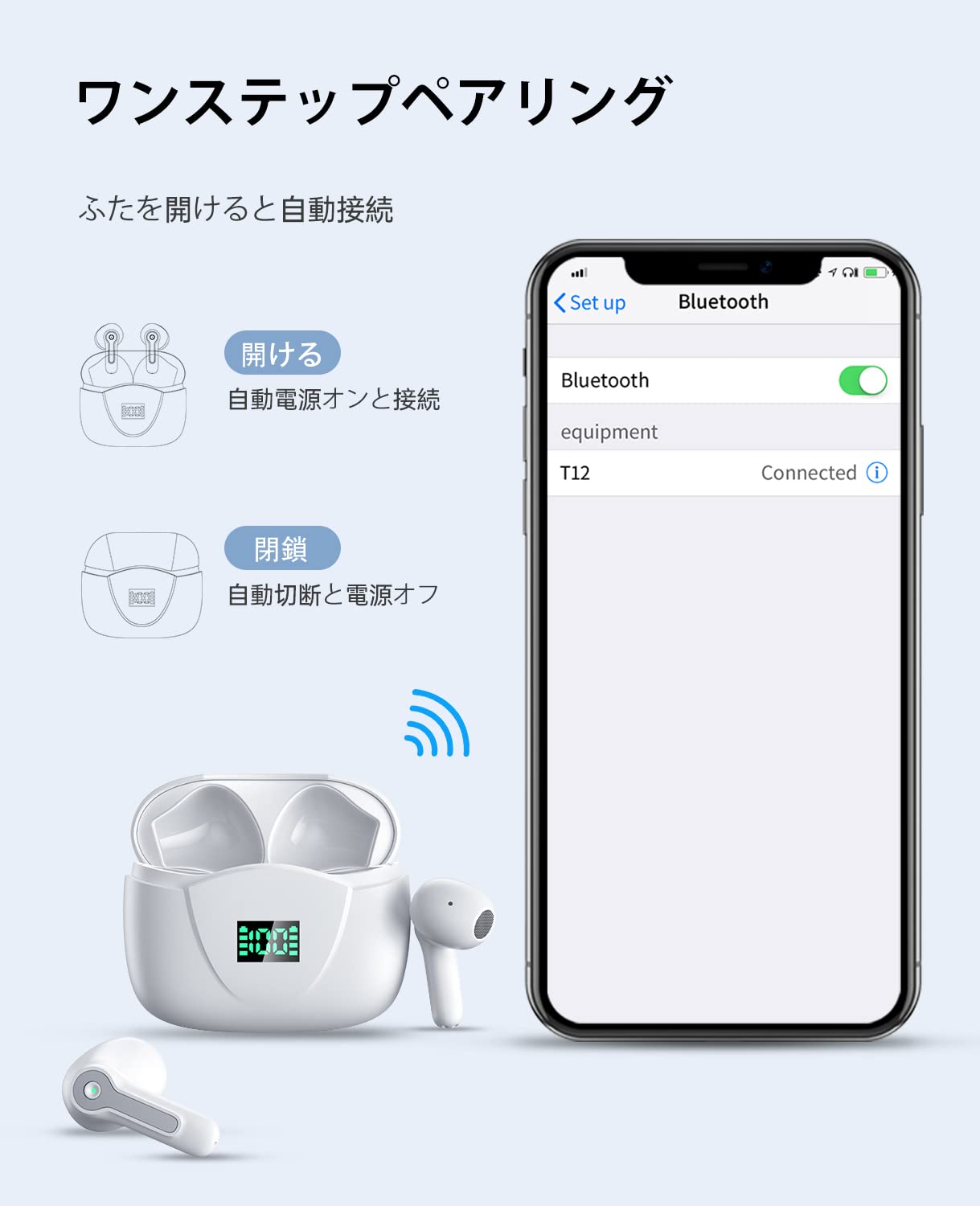 人気商品‼️ bluetooth イヤホン 蓋を開けたら接続 Amazon.co.jp: 【次世代ワイヤレス・蓋を開けたら瞬時接続】bluetooth