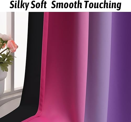 Miniatura 7 de COSVIYA Cortinas y cortinas 100% opacas de 84 pulgadas de largo, juego de 2 paneles de cortinas opacas para oscurecer la habitación, con ojales, con