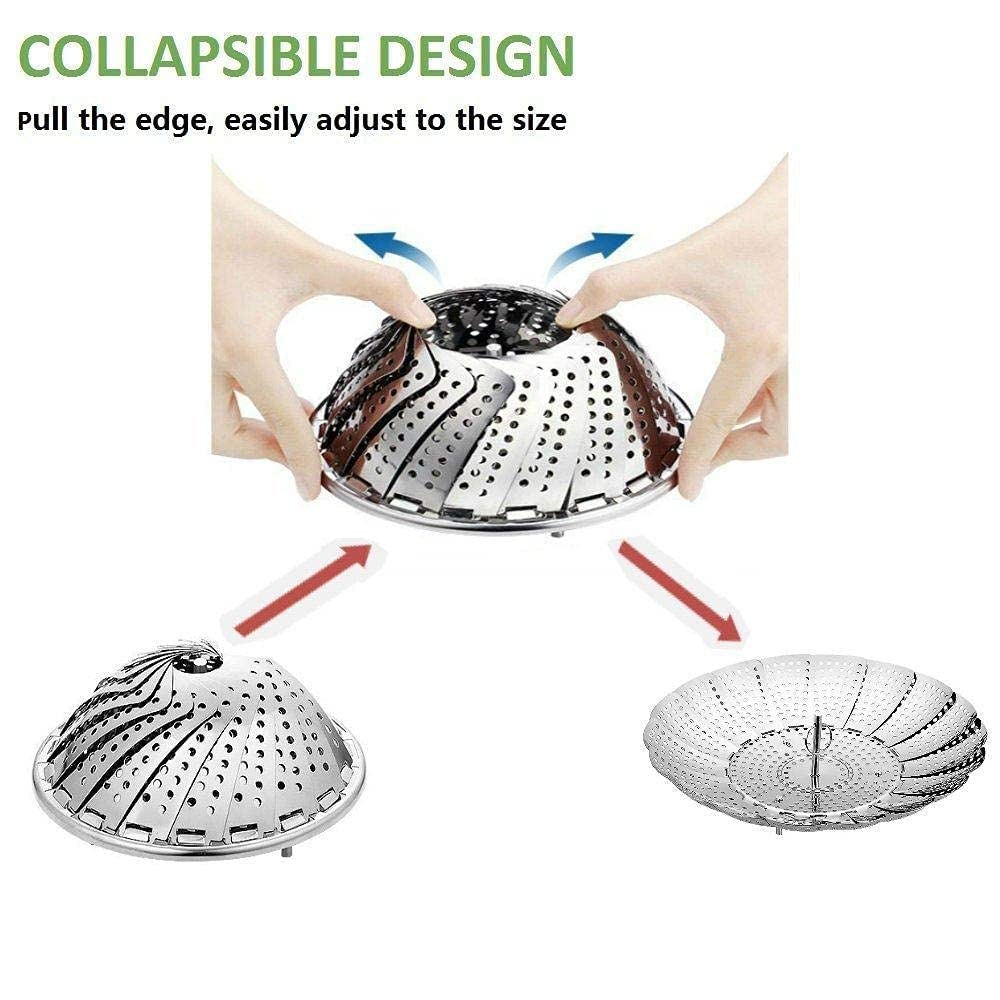 AP & ZP Stainless Steel Steamer Basket Food Steamer Veggie Steamer 4