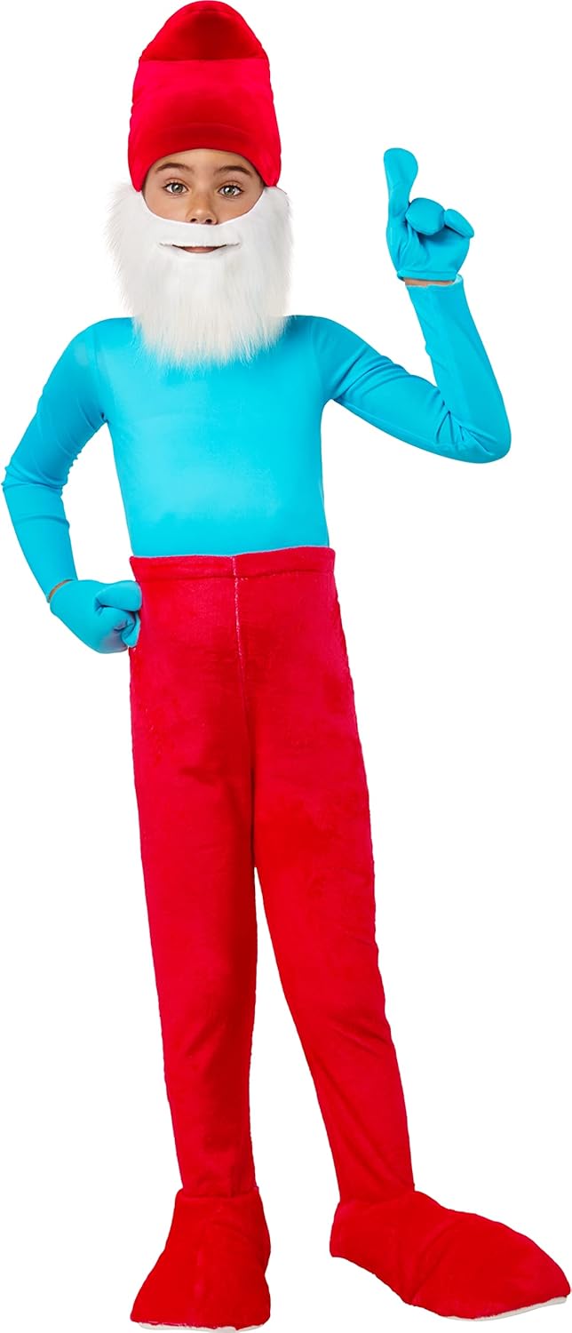 The Smurfs: Papa Smurf Costume for Kids by Rubies, Boy's Small