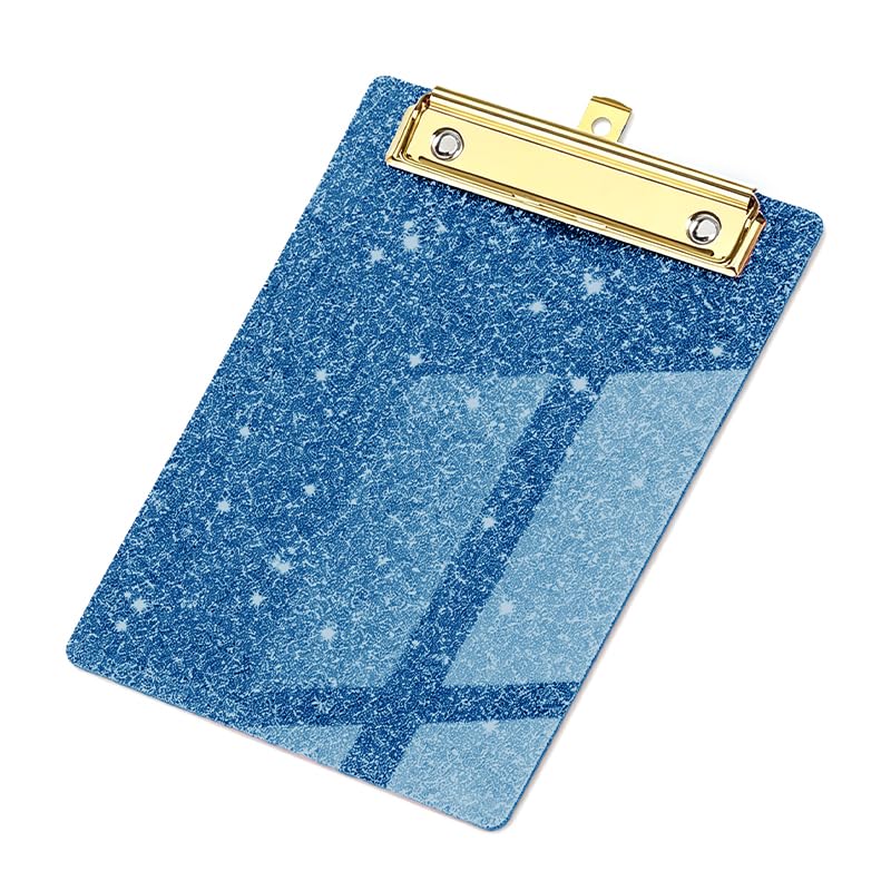 1Pcs Acrylic Glitter Clipboard, Small Writing Board for Office Classroom - A6 Size for Kids Students Teachers Women Artist Office Classroom Use